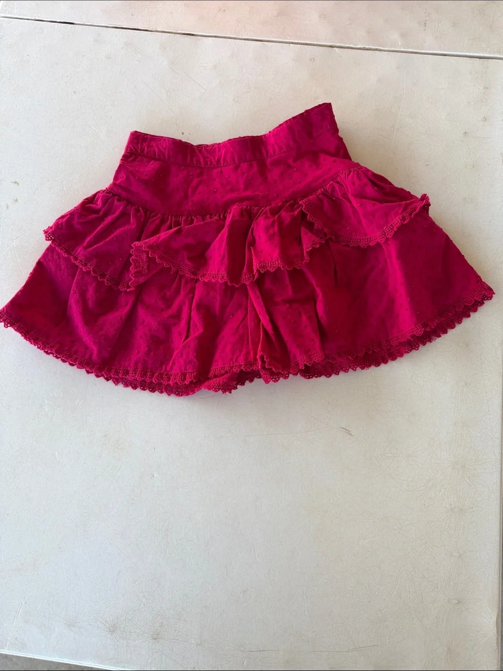 GAPKIDS Girls Fuchsia Ruffle Tiered Skirt